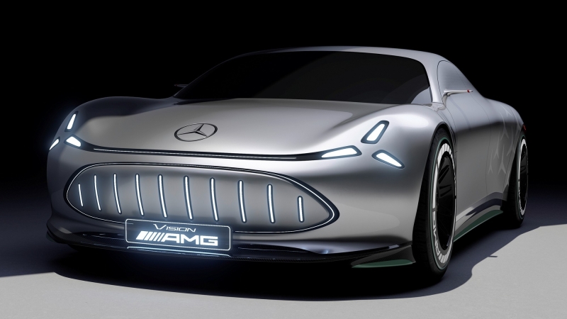 Mercedes-Benz Vision AMG: будущий конкурент Porsche Taycan с фарами-звёздами