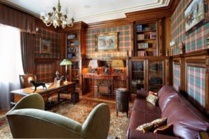 Английские мотивы в оформлении домашнего кабинета