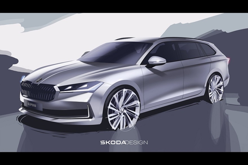 Skoda Superb нового поколения: рассекречена внешность