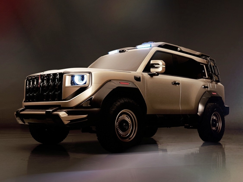 Hongqi анонсировала брутальный гибридный внедорожник с четырьмя электромоторами